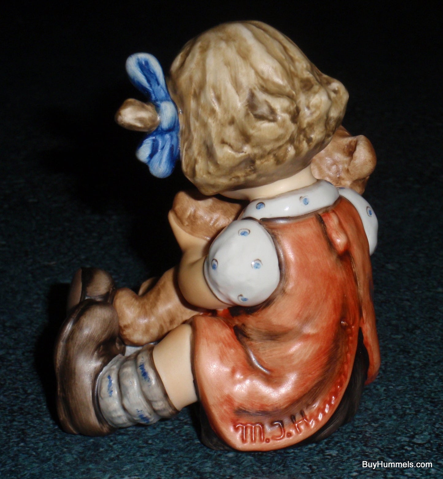 "Teddy Tales" Goebel Hummel Figurine #2155 TMK8 Girl With Teddy Bear