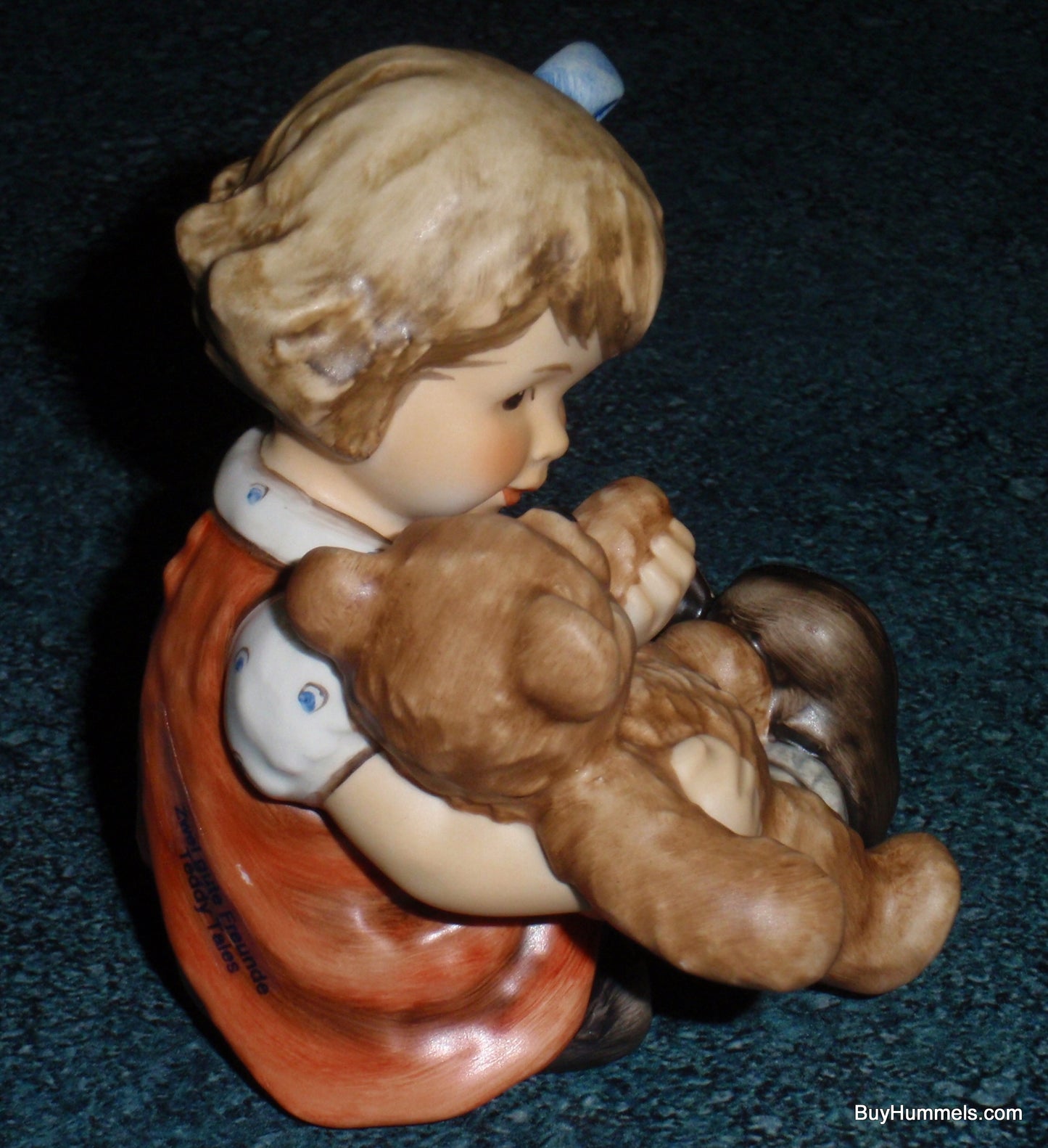 "Teddy Tales" Goebel Hummel Figurine #2155 TMK8 Girl With Teddy Bear