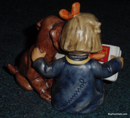 "Proud Moments" Goebel Hummel Figurine #800 - Girl Reading To Dachshund Puppy Dog!