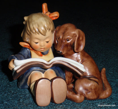 "Proud Moments" Goebel Hummel Figurine #800 - Girl Reading To Dachshund Puppy Dog!