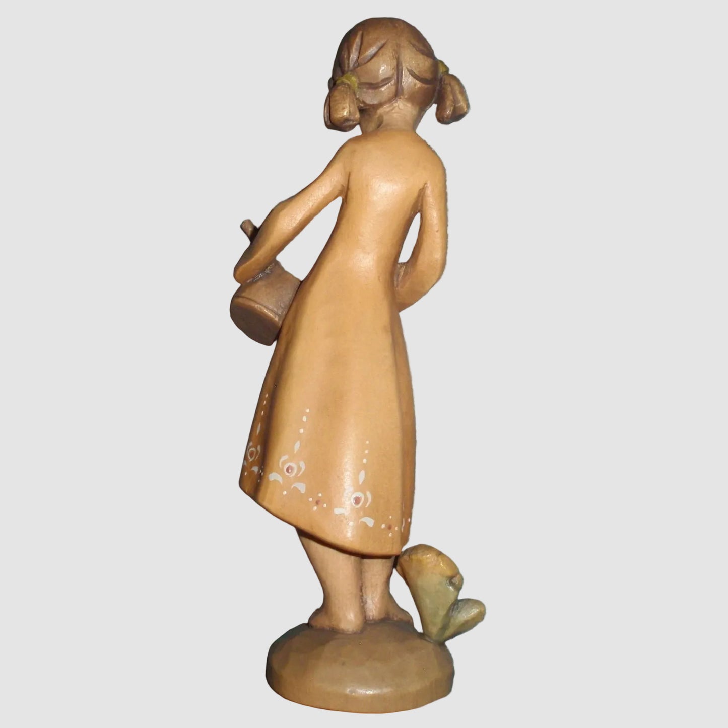 "Drummer Girl" ANRI Woodcarving by Siegfried Hafner (8")