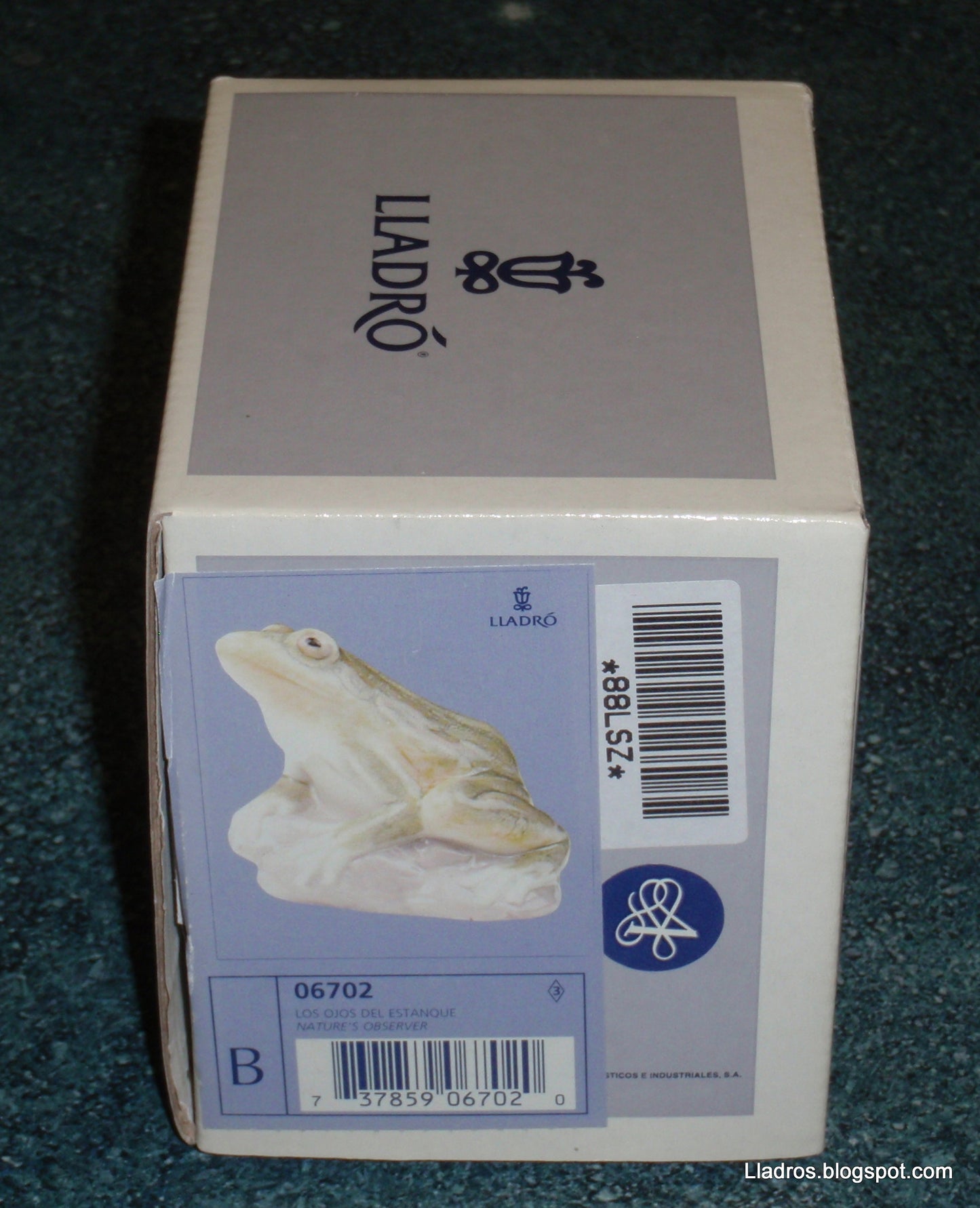"Nature's Observer" Lladro Frog Figurine #6702 With Original Box (2.75")