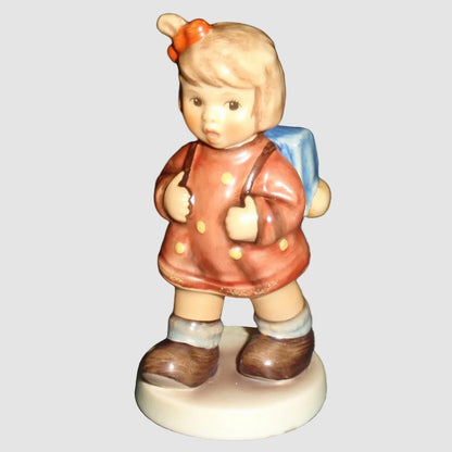 Goebel Hummel The Kindergartner Figurine 467 4/0 Kindergartenkind Gerhard Skrobek Girl Backpack TMK-8 Rare Vintage Germany Porcelain