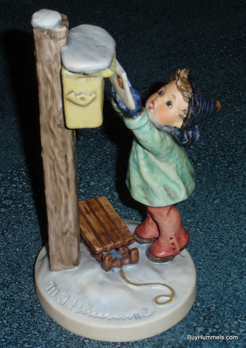 "Letter To Santa" Goebel Hummel Figurine #340 - Little Boy Putting A Letter In The Mailbox!