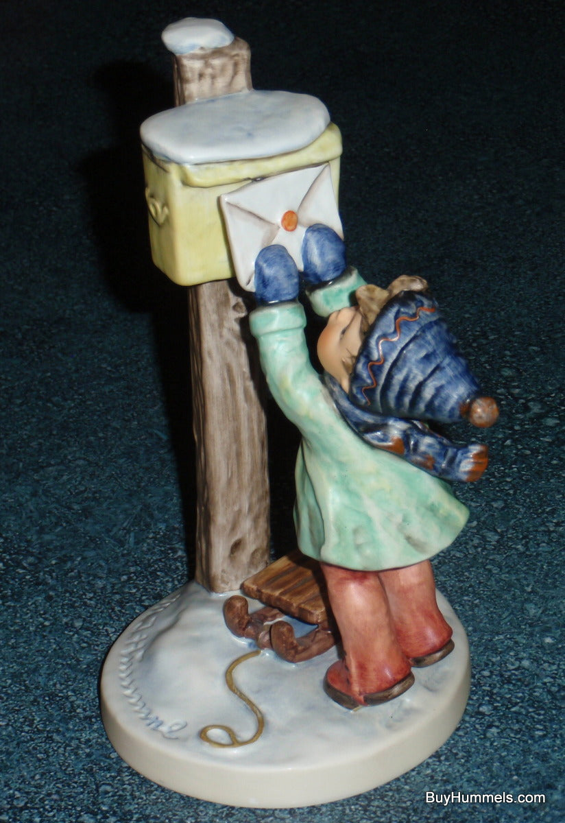 "Letter To Santa" Goebel Hummel Figurine #340 - Little Boy Putting A Letter In The Mailbox!