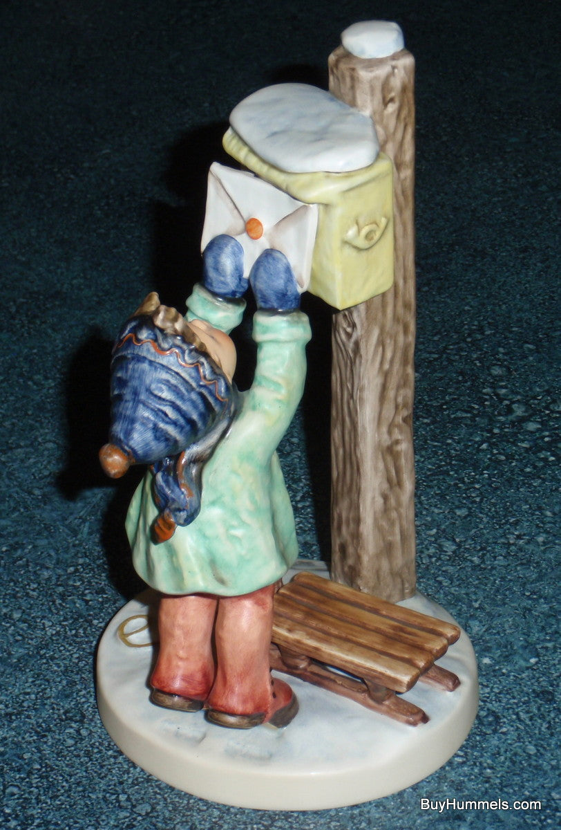 "Letter To Santa" Goebel Hummel Figurine #340 - Little Boy Putting A Letter In The Mailbox!