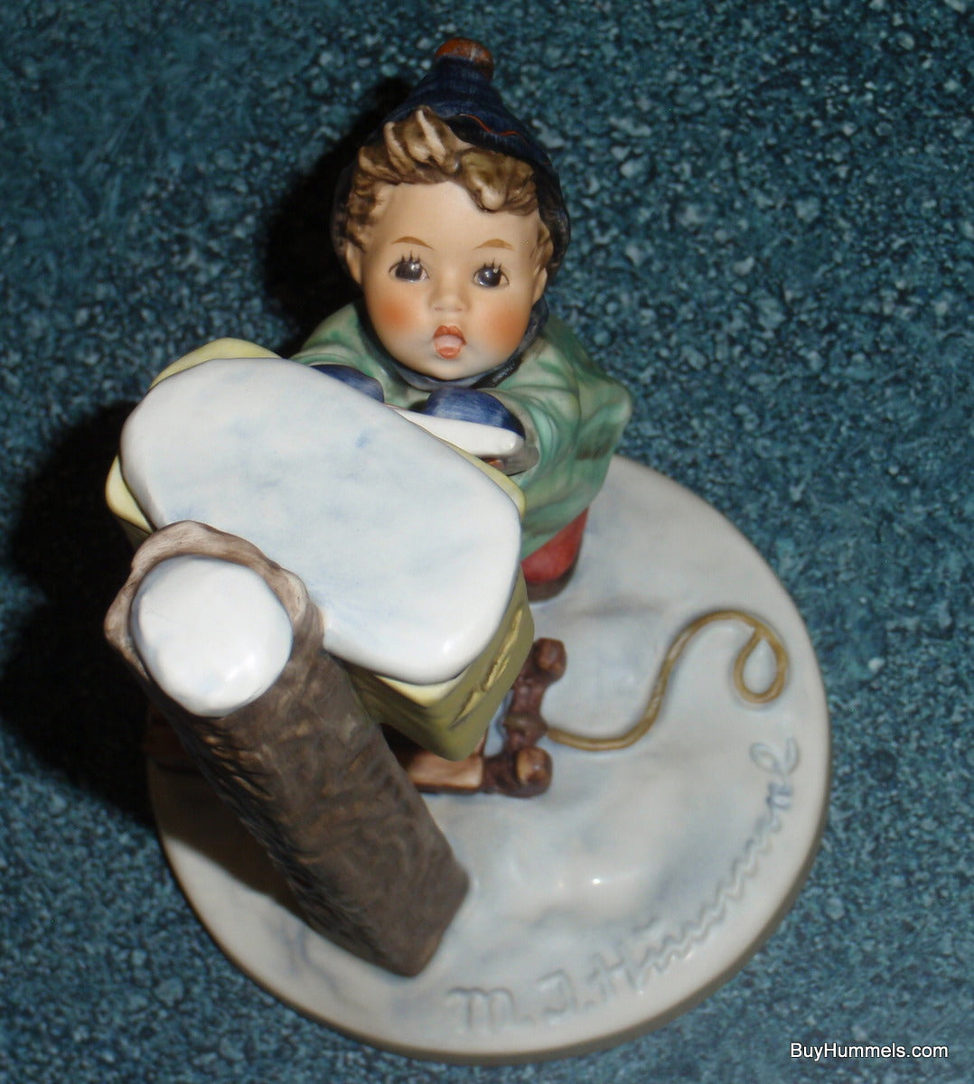 "Letter To Santa" Goebel Hummel Figurine #340 - Little Boy Putting A Letter In The Mailbox!