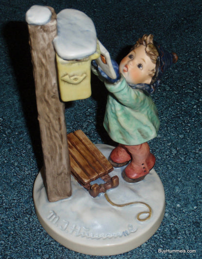 "Letter To Santa" Goebel Hummel Figurine #340 - Little Boy Putting A Letter In The Mailbox!