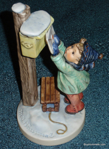 "Letter To Santa" Goebel Hummel Figurine #340 - Little Boy Putting A Letter In The Mailbox!