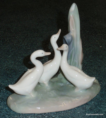 NAO by Lladro "Three Geese" Collectible Figurine - Made In Spain - Great Gift!