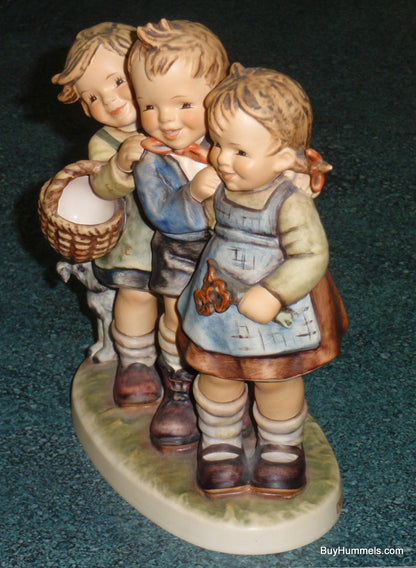 "Follow The Leader" Goebel Hummel Figurine #369 - Three Children With Puppy Dog!