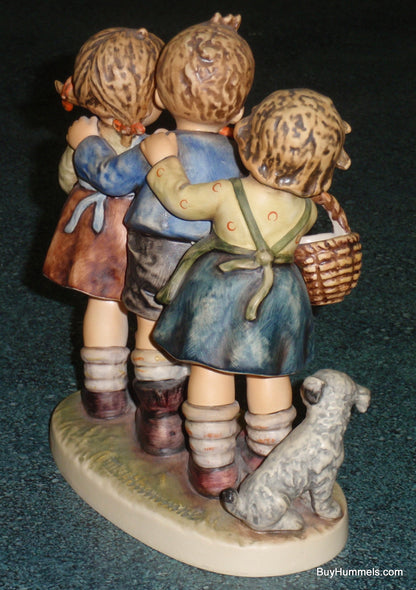 "Follow The Leader" Goebel Hummel Figurine #369 - Three Children With Puppy Dog!