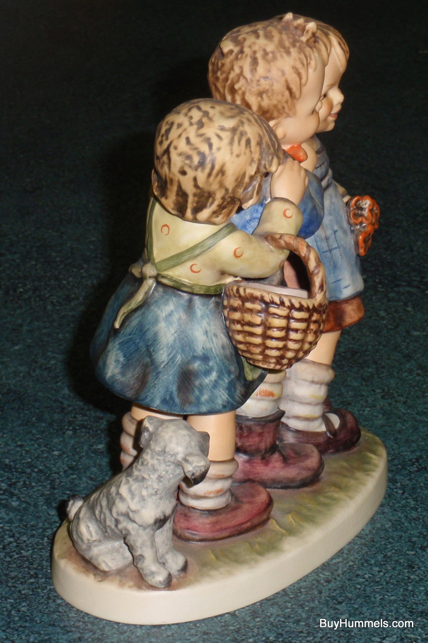 "Follow The Leader" Goebel Hummel Figurine #369 - Three Children With Puppy Dog!