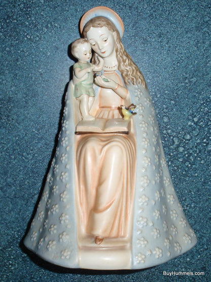 Flower Madonna Hummel Figurine #10/1 Mary & Jesus With Blue Bird