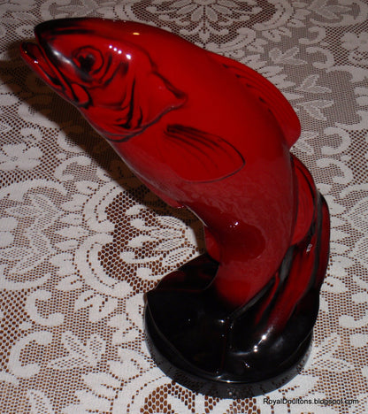 "Leaping Salmon" Rare Royal Doulton Flambé (1940-1950)