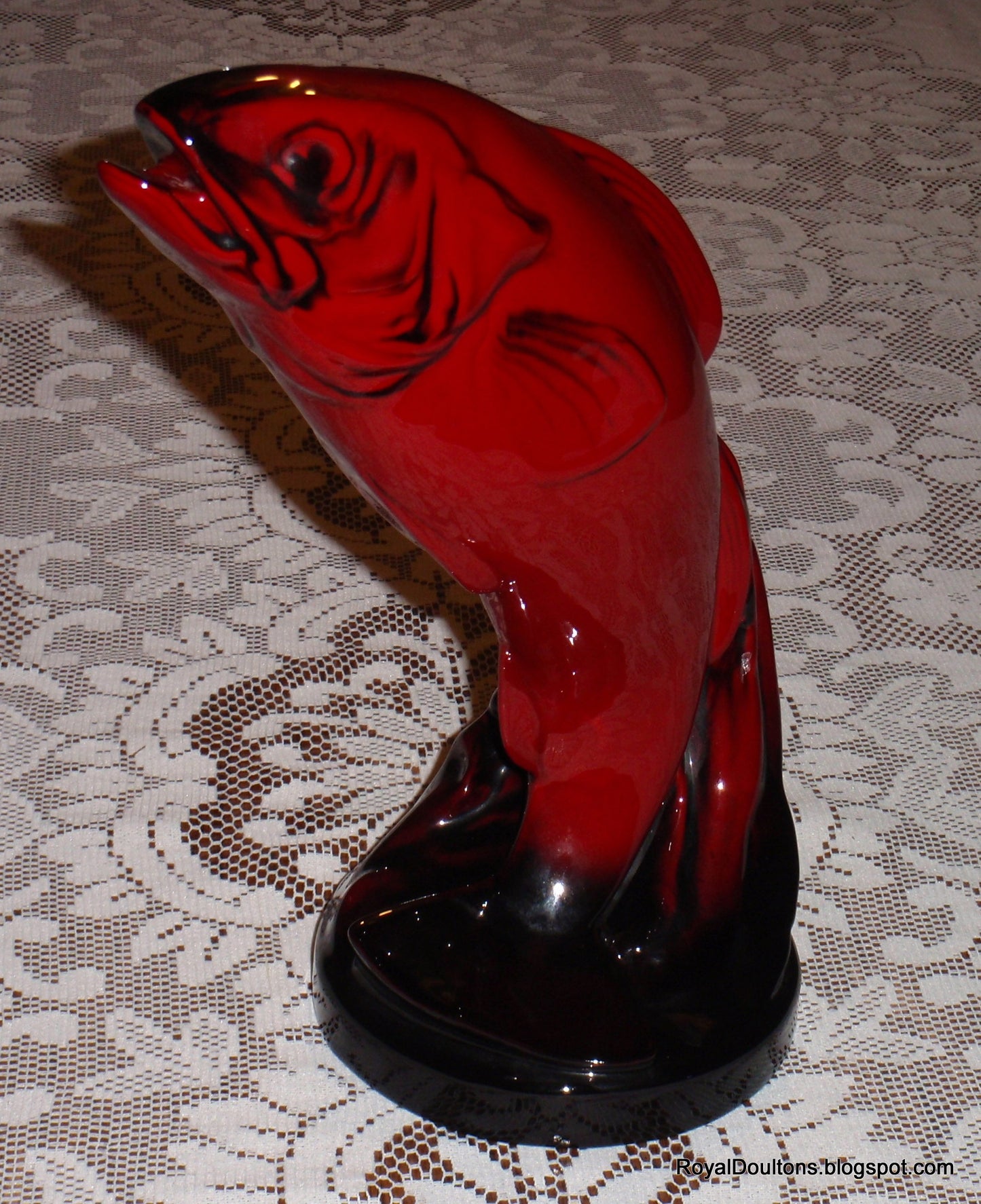 "Leaping Salmon" Rare Royal Doulton Flambé (1940-1950)