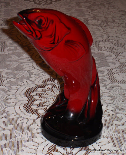"Leaping Salmon" Rare Royal Doulton Flambé (1940-1950)