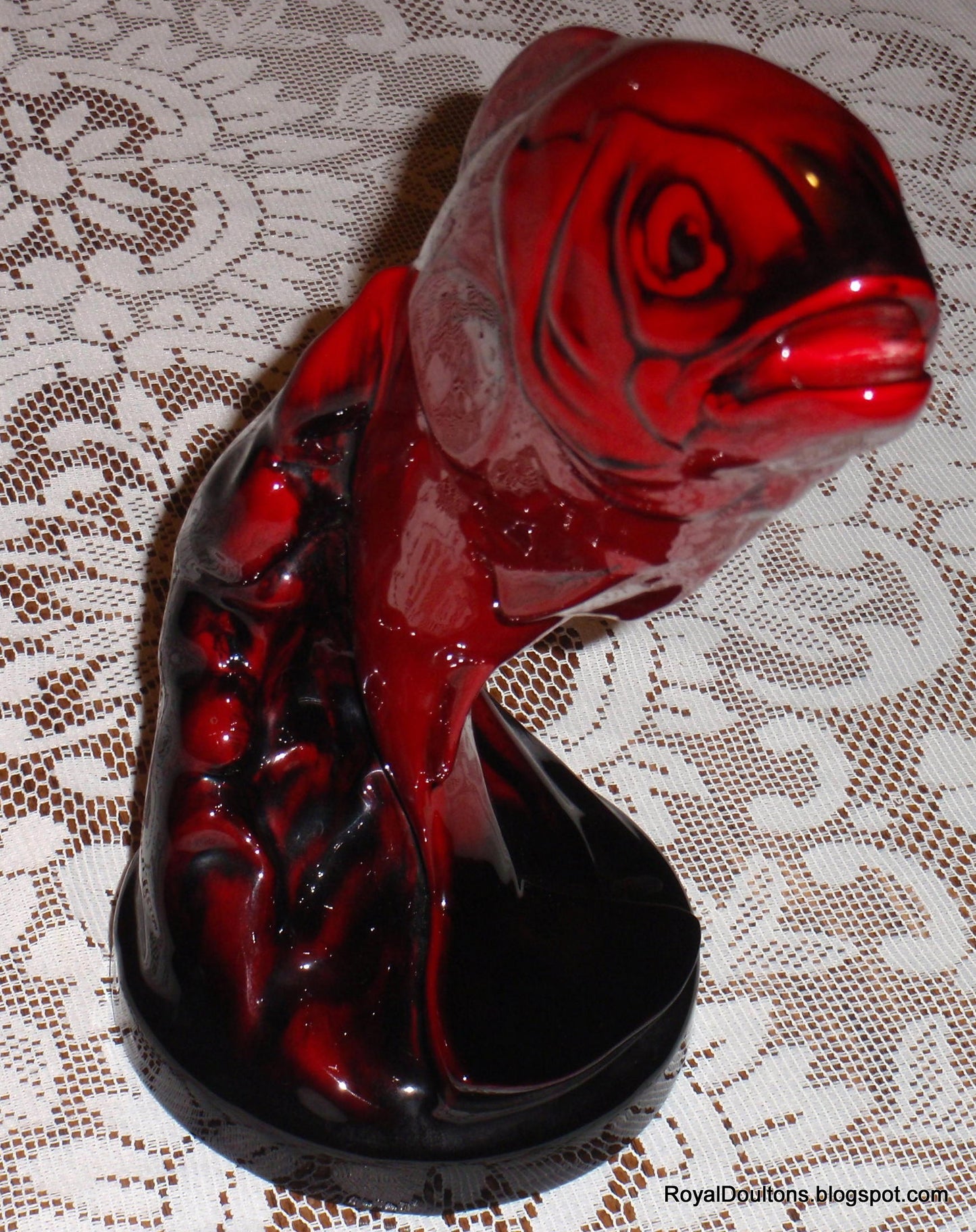 "Leaping Salmon" Rare Royal Doulton Flambé (1940-1950)