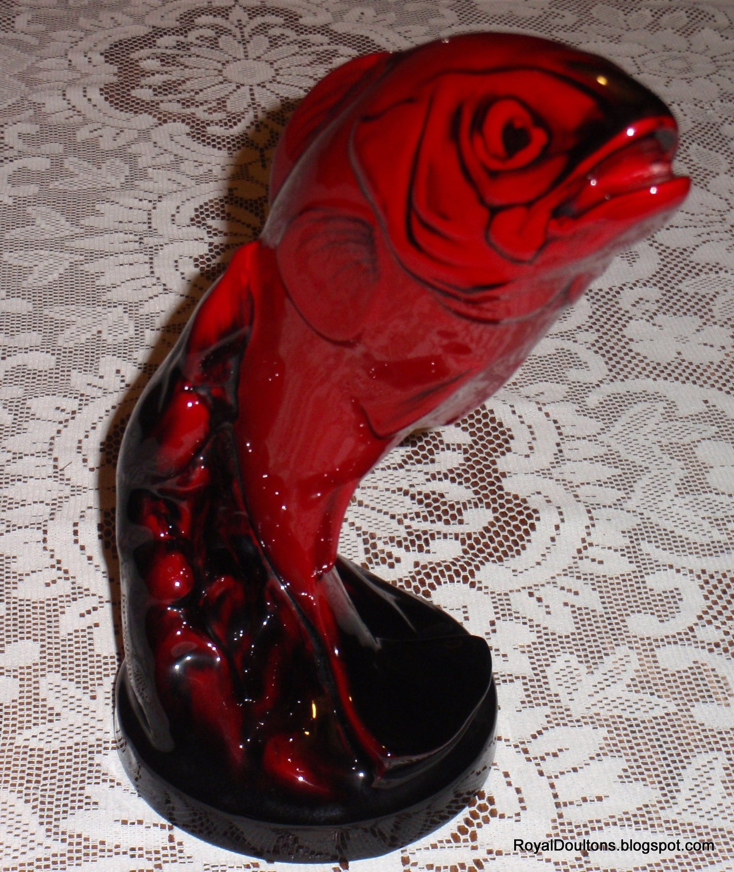 "Leaping Salmon" Rare Royal Doulton Flambé (1940-1950)