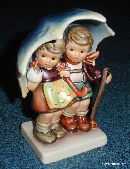 "Stormy Weather" Goebel Hummel Figurine #71/2/0 - Two Children Under Big Umbrella!