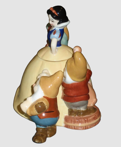 "Snow White & The Seven Dwarfs" Disney Store Sculpted Ceramic Teapot (9.5")