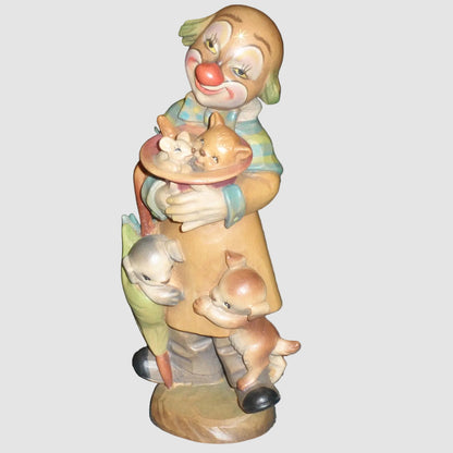 "Surprise" ANRI Woodcarving Clown Figurine #651620 - Signed Ulrich Bernardi (6")