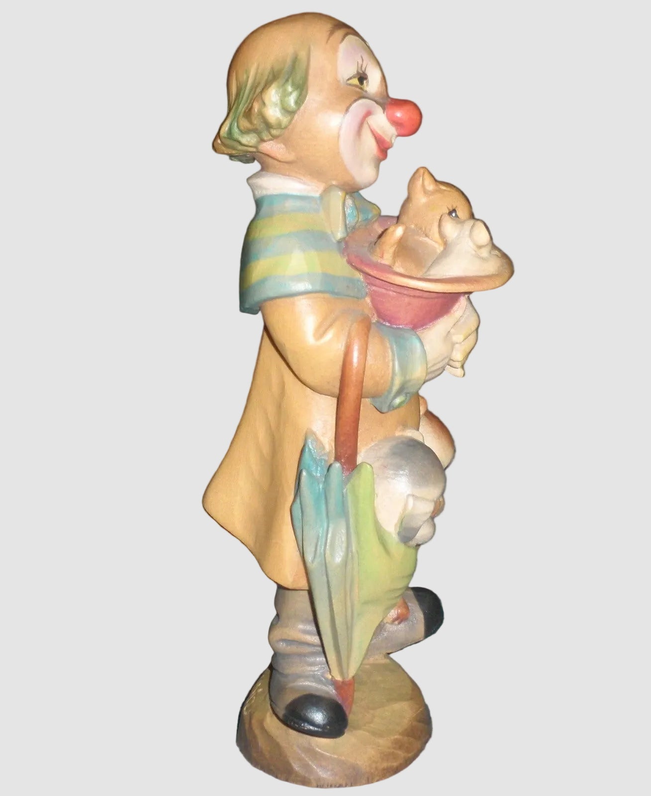 "Surprise" ANRI Woodcarving Clown Figurine #651620 - Signed Ulrich Bernardi (6")