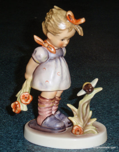 "Will It Sting?" Goebel Hummel Figurine #450 - Little Girl With Bumblebee