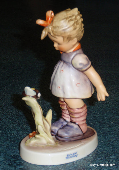 "Will It Sting?" Goebel Hummel Figurine #450 - Little Girl With Bumblebee