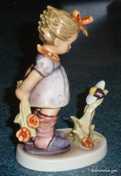 "Will It Sting?" Goebel Hummel Figurine #450 - Little Girl With Bumblebee