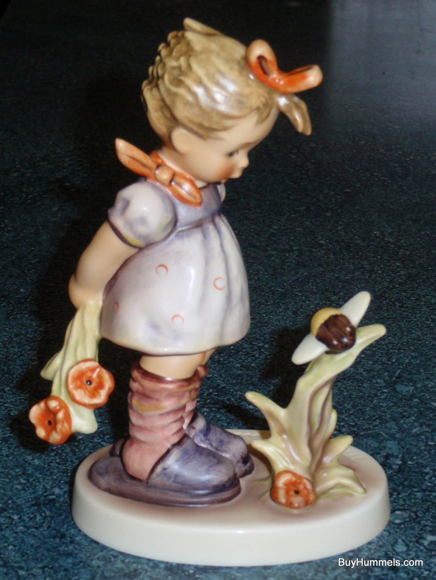 "Will It Sting?" Goebel Hummel Figurine #450 - Little Girl With Bumblebee