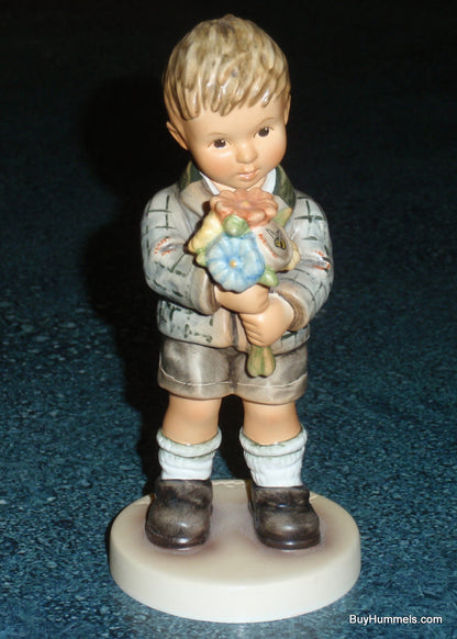 "Full Of Charm" Goebel Hummel Collectible Gift Figurine #2282/B Boy With Flowers