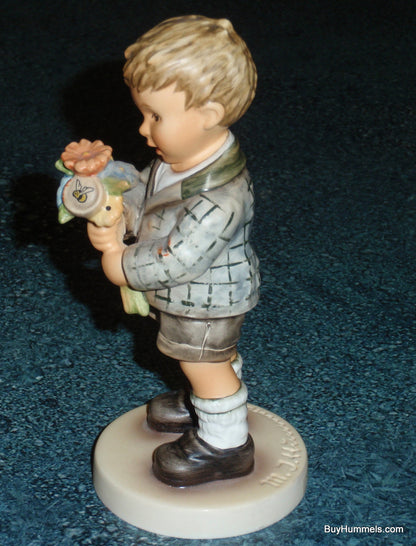 "Full Of Charm" Goebel Hummel Collectible Gift Figurine #2282/B Boy With Flowers