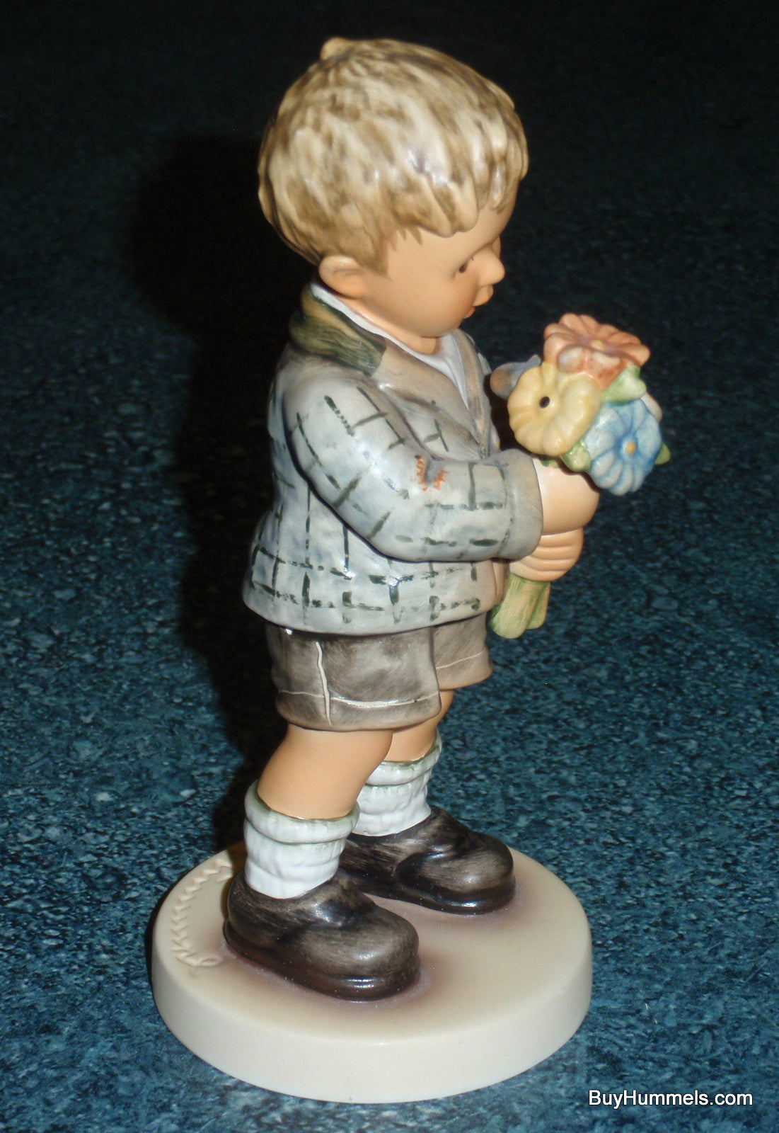 "Full Of Charm" Goebel Hummel Collectible Gift Figurine #2282/B Boy With Flowers