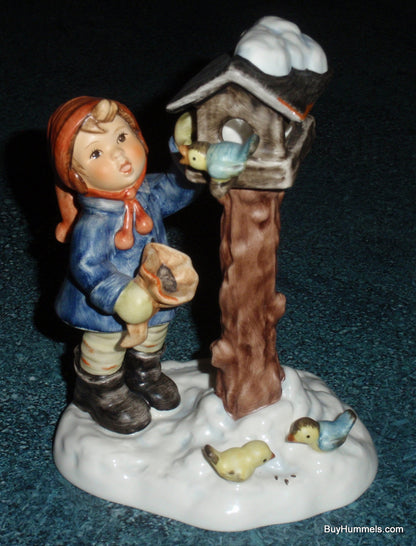 "THE BENEVOLENT BIRDFEEDER" Goebel Hummel Figurine #2187 Boy Feeding The Birds!