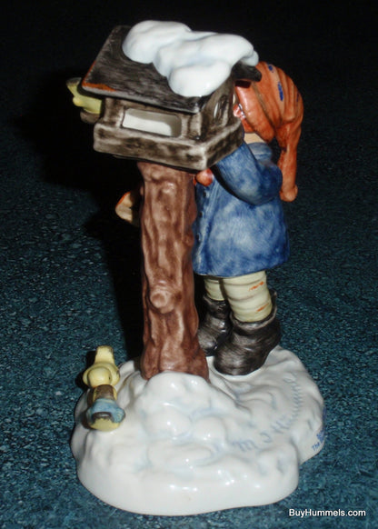 "THE BENEVOLENT BIRDFEEDER" Goebel Hummel Figurine #2187 Boy Feeding The Birds!