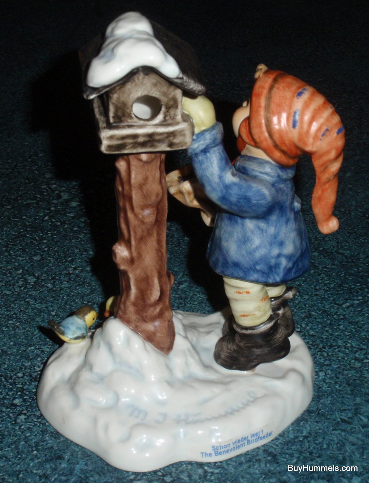 "THE BENEVOLENT BIRDFEEDER" Goebel Hummel Figurine #2187 Boy Feeding The Birds!