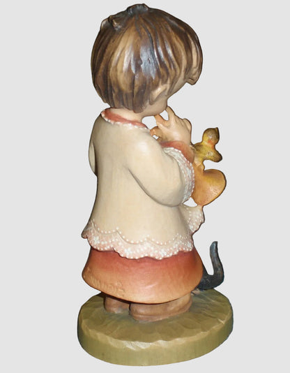 "Trumpeter" ANRI Woodcarving Figurine #651-312 - Signed Rudi Kostner (6")