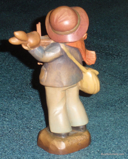 Merry Melody 6” Ferrandiz ANRI Woodcarving - Boy Playing Bunny Rabbit!