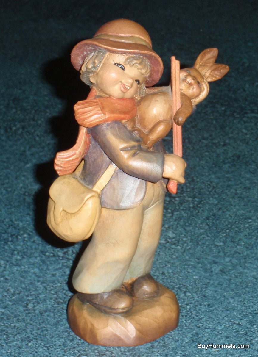 Merry Melody 6” Ferrandiz ANRI Woodcarving - Boy Playing Bunny Rabbit!