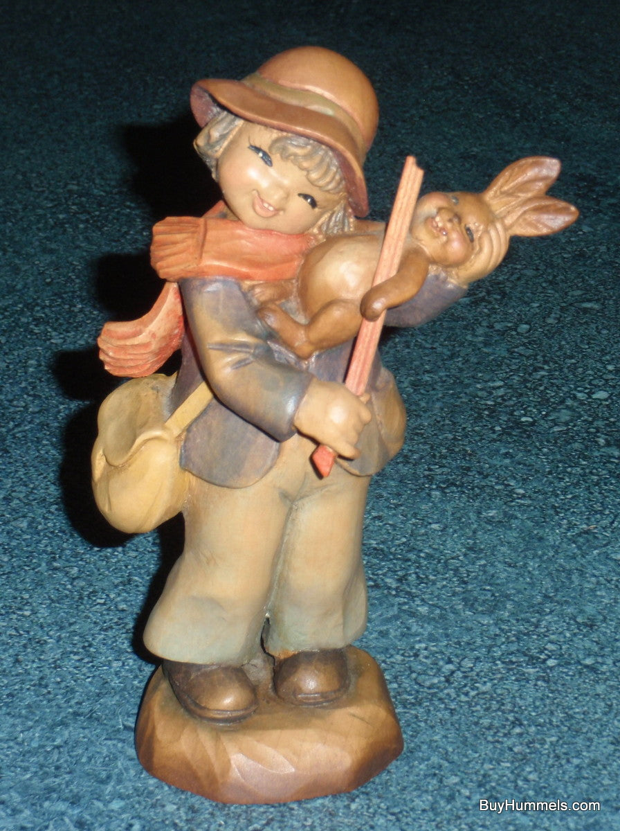 Merry Melody 6” Ferrandiz ANRI Woodcarving - Boy Playing Bunny Rabbit!