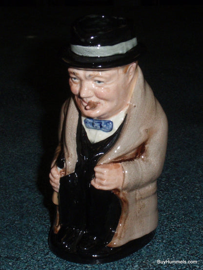 Vintage Royal Doulton Winston Churchill 4” Collectible Pitcher Toby Mug - GIFT!