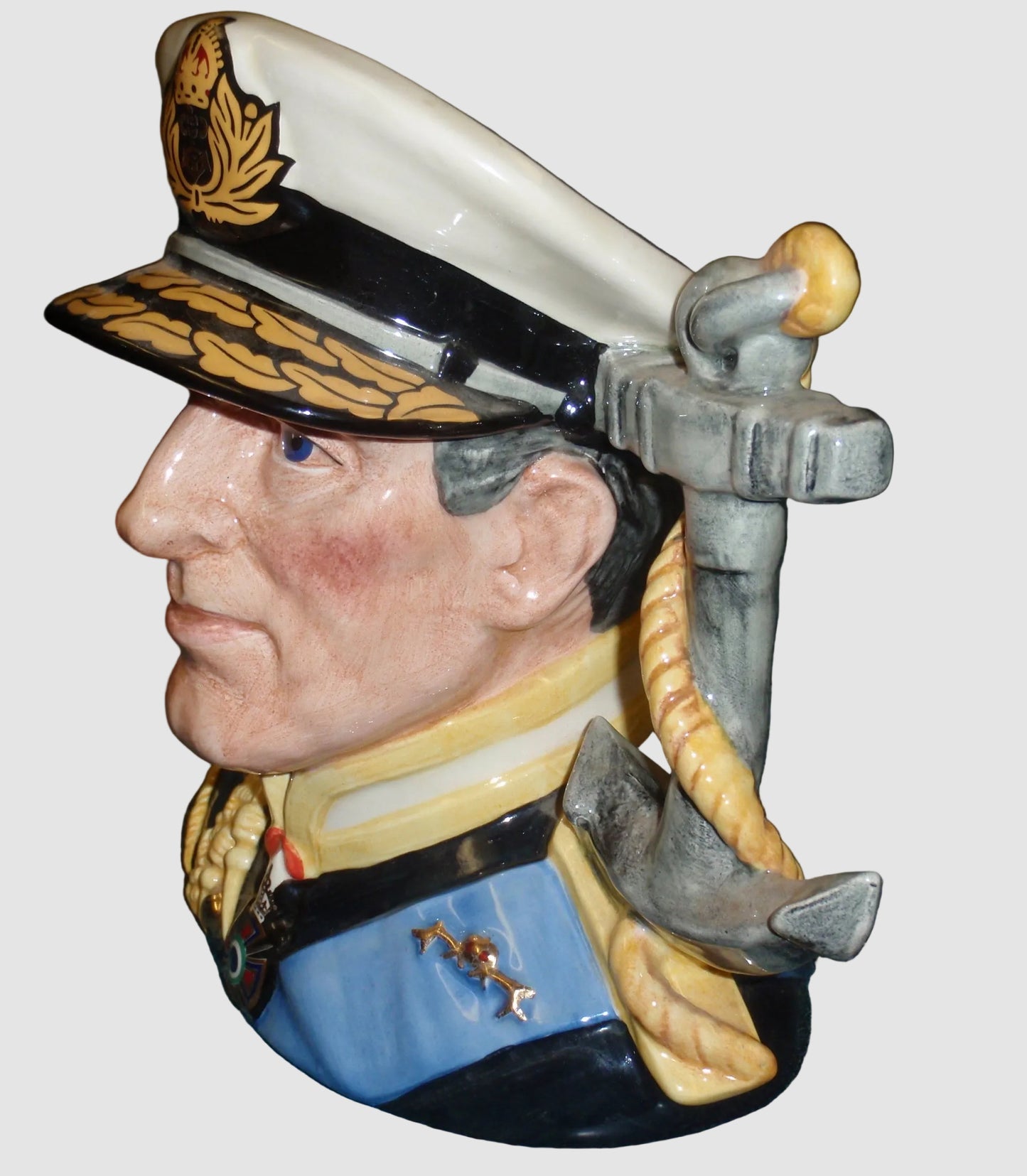 "Earl Mountbatten Of Burma" Royal Doulton Character Toby Jug D6944 - Limited Edition (7")