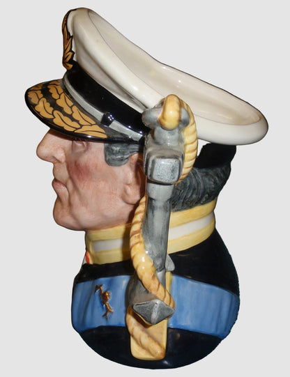 "Earl Mountbatten Of Burma" Royal Doulton Character Toby Jug D6944 - Limited Edition (7")
