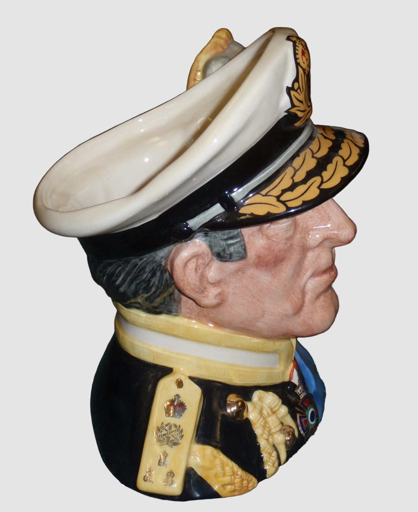"Earl Mountbatten Of Burma" Royal Doulton Character Toby Jug D6944 - Limited Edition (7")