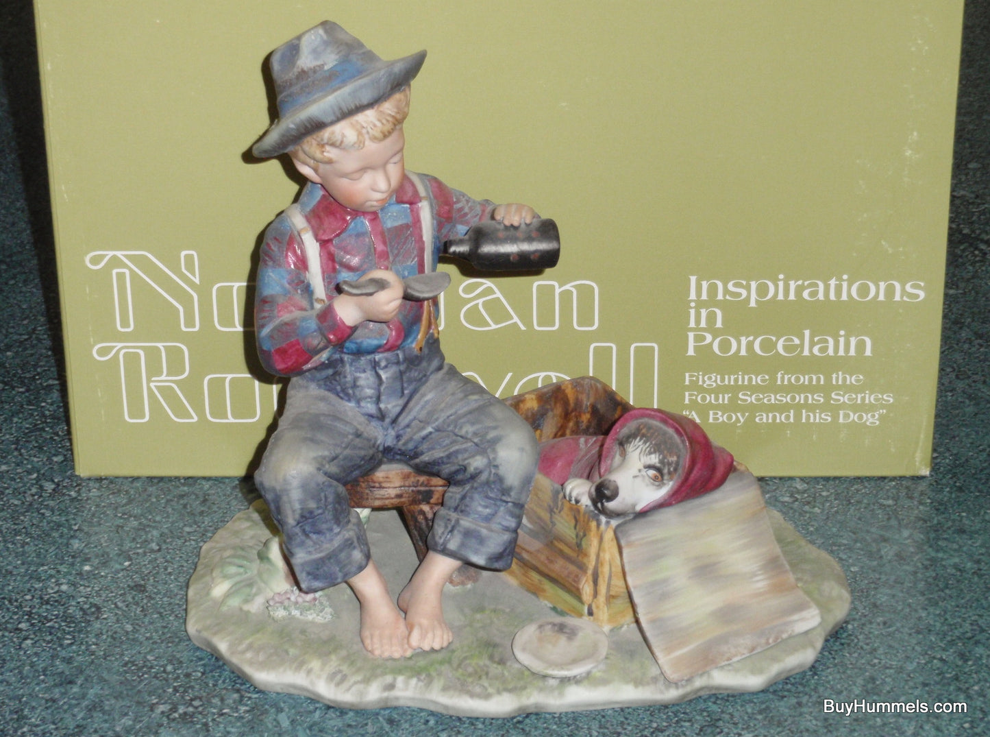 Gorham Norman Rockwell "Mysterious Malady" Four Seasons Boy With Dog Summer Edition With Original Box
