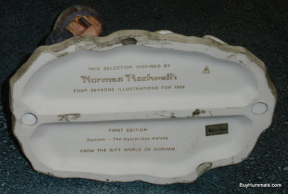 Gorham Norman Rockwell "Mysterious Malady" Four Seasons Boy With Dog Summer Edition With Original Box