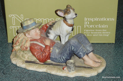 Norman Rockwell “A Boy and His Dog” Figurine Four Seasons Spring