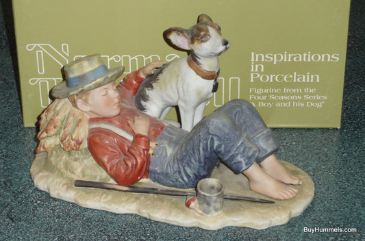 Norman Rockwell “A Boy and His Dog” Figurine Four Seasons Spring