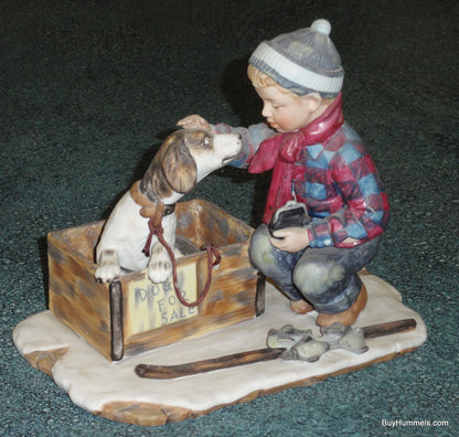 A Boy Meets His Dog Norman Rockwell Four Seasons: Winter With Original Box!